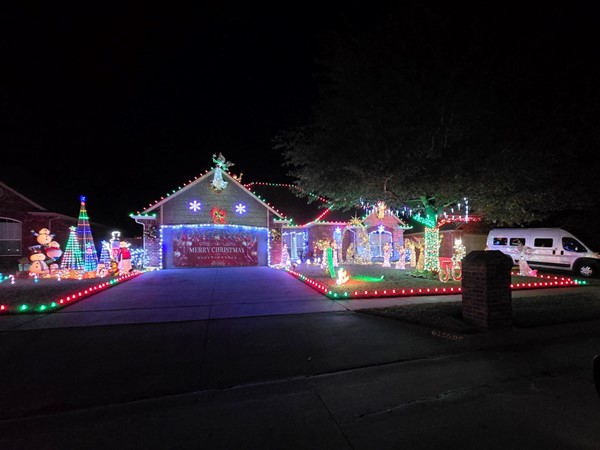 One of many festive homes decorated for the season