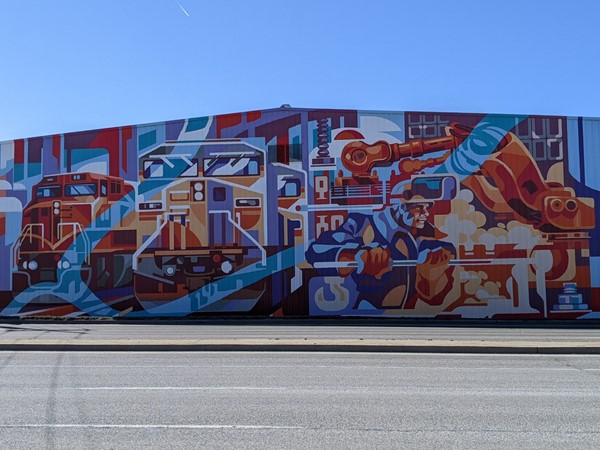 The new mural in NKC is located at 10th and Burlington on the south side of the HOA bridge