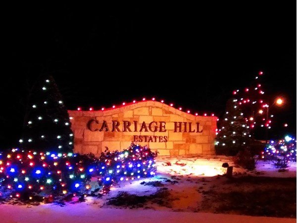 Carriage Hill Estates decorated for the season