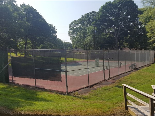 One tennis court in Overbrook Subdivision in North Little Rock