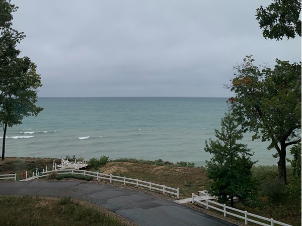 Rainy days are still peaceful and beautiful at Lake Michigan 