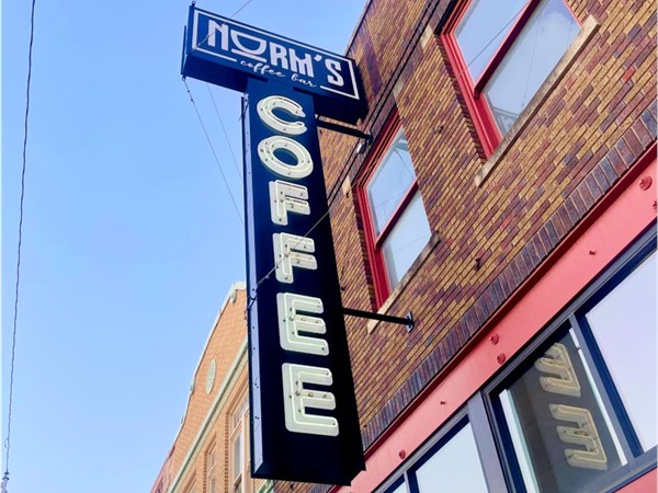 Norm's Coffee Bar located in historic Downtown Newton 