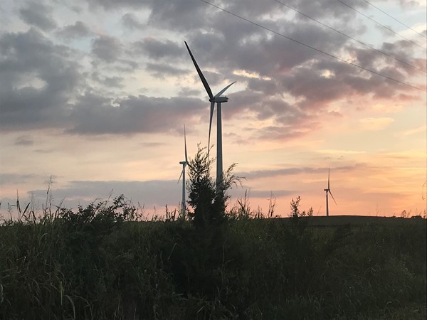 Sunsets and wind energy.  A beautiful combination in Western Oklahoma