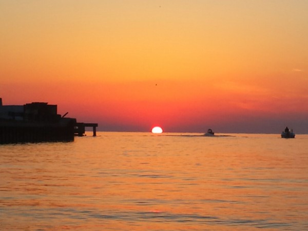 Mississippi Gulf sunrise on the water