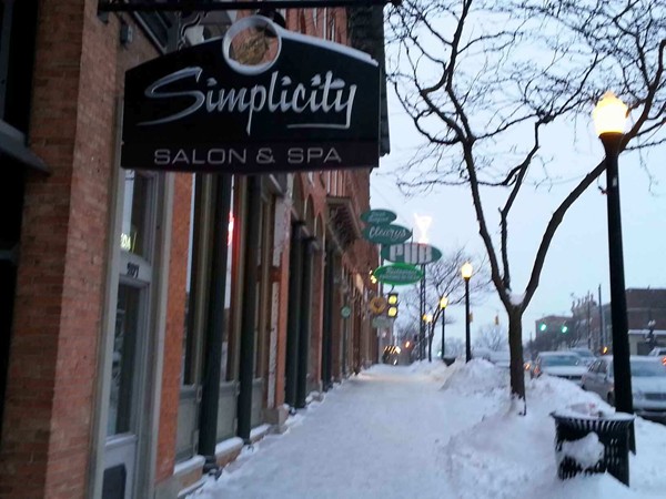 Simplicity Salon & Spa downtown. Clearys Pub local hotspot for years! 