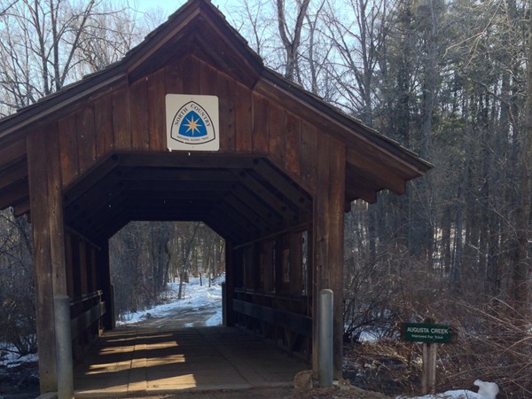 The covered bridge at the Kellogg Forest