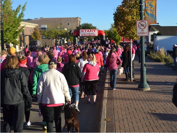 10th annual Pink Ribbon Run is on Oct 1st at 8:00 a.m. at the Community Center, Downtown Cedar Falls