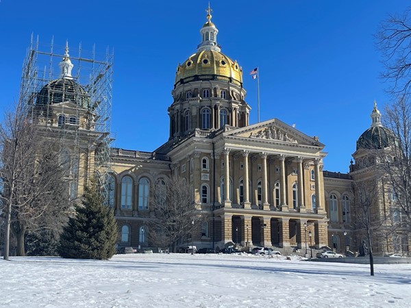The dome of Iowa's capitol building is the largest in the nation for a statehouse. Take a tour