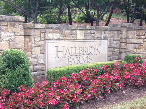 Entrance To Hallbrook Farms In Leawood, Kansas