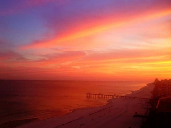 One of our beautiful sunsets here in Orange Beach
