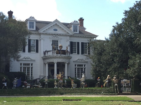 This grand mansion on St. Charles Avenue is a popular sight to see for Halloween