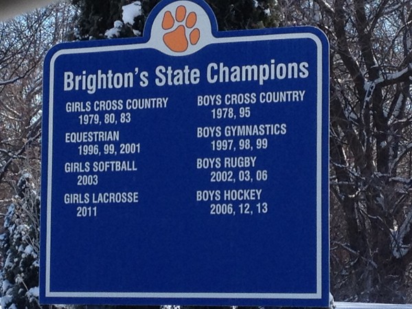 Wow! Check out all those state championships - Brighton is one to beat!