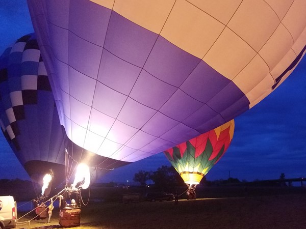The RE/MAX balloon is rising to the occasion for an evening "glow" event 