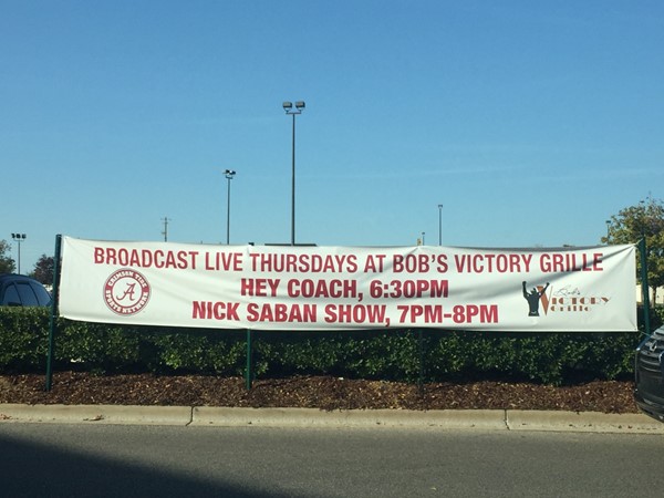 Bob's Victory Grille hosts the wildly popular "Hey Coach" show Tuesday nights in football season 