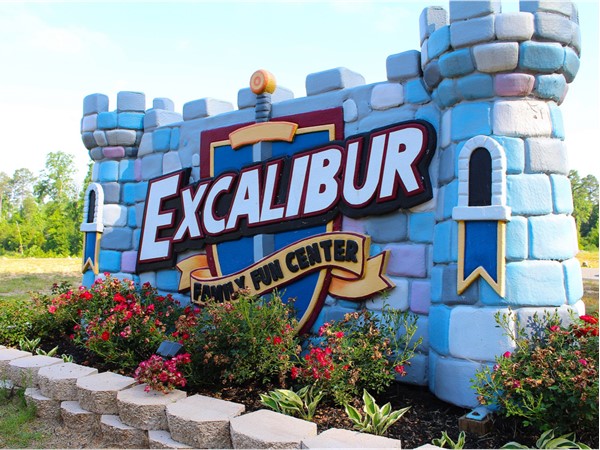 Excalibur Family Entertainment Center features a rock climbing wall, and laser tag 