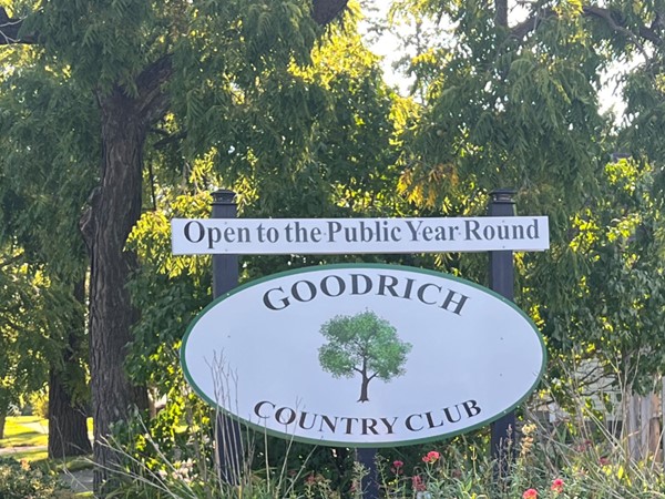 Goodrich Golf Course is open to the public offering outings, leagues, darts, restaurant, and bar