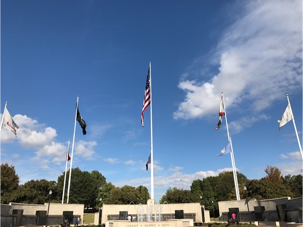 A beautiful start to the week with a visit to the Huntsville Madison County Veterans Memorial