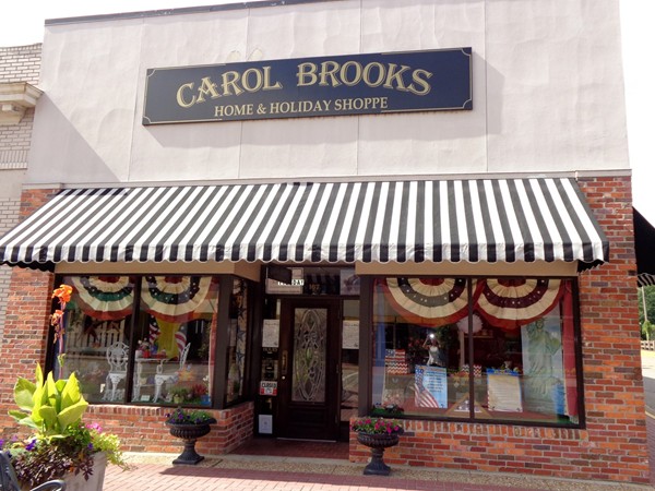 Shop at Carol Brooks Home and Holiday Shoppe in downtown Prattville for adorable holiday items.
