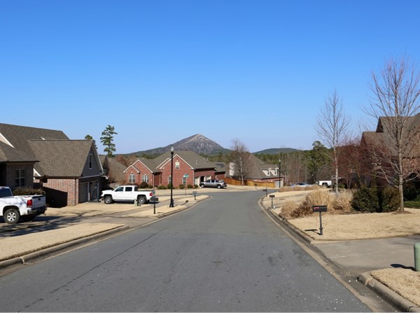 A view of Pinnacle Mountain from the Sandpiper Creek subdivision in west Little Rock