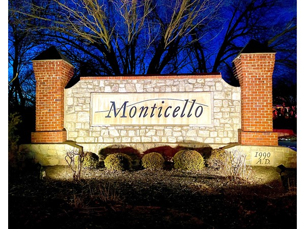 Stunning Entry Marker for Hills of Monticello