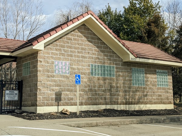 SaddleRidge community pool house in February 2020