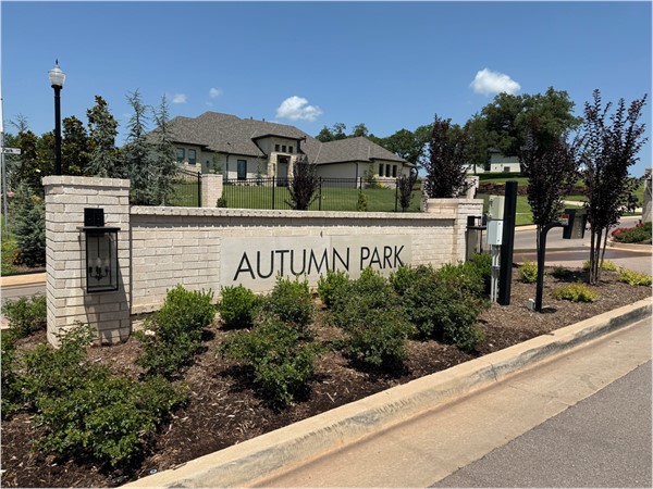 Autumn Park neighborhood entrance