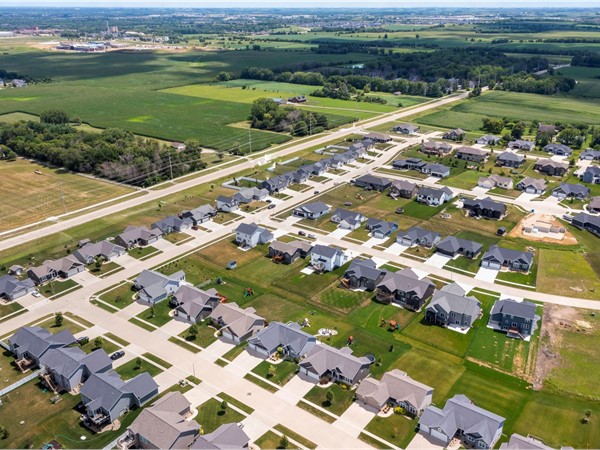 Oh how Cedar Falls has grown.  Aerial shot of Wild Horse Subdivision off of Union Road