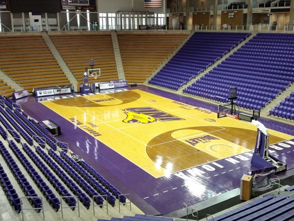 Inside view of McLeod Center at University of Northern Iowa. Great place for sports and events