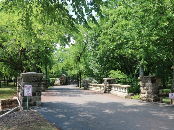 The stone bridge in the entrance adds a story book feel as you enter the neighborhood 