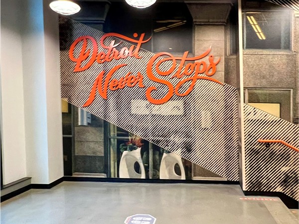 Detroit Never Stops. Downtown Detroit Nike store 