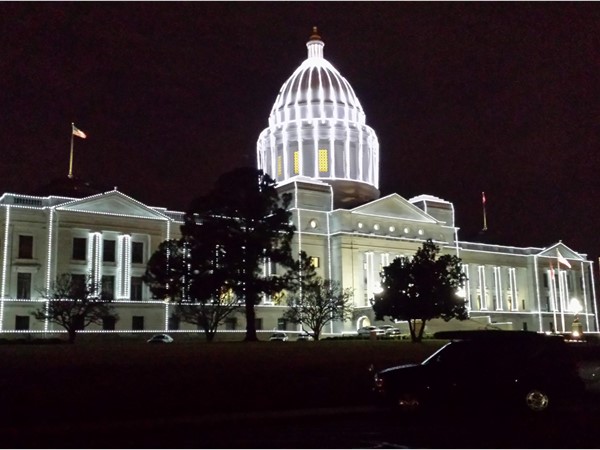 The Capitol at Christmastime, built in 1915, is home to Arkansas’ state legislature