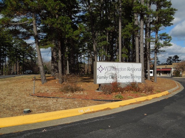 Entrance to Washington Regional Family Clinic off Passion Play Road - Eureka Springs