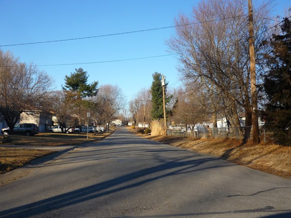 NW A Street in the Mize Gardens Subdivision looking west