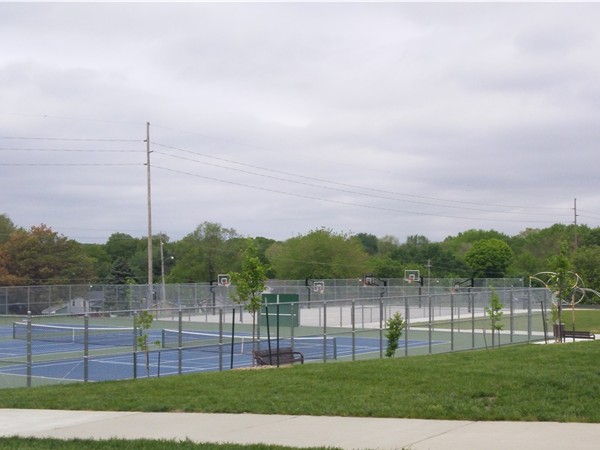 Doanes Park tennis and basketball courts
