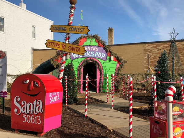 Santa’s Workshop in Downtown Cedar Falls. A Holiday Hoopla favorite for the kiddos at Christmas