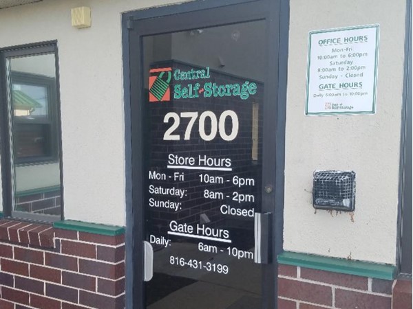 Central Self Storage located in Platte City 