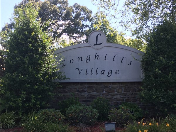 The beautiful entrance of Longhills Village subdivision in Benton 