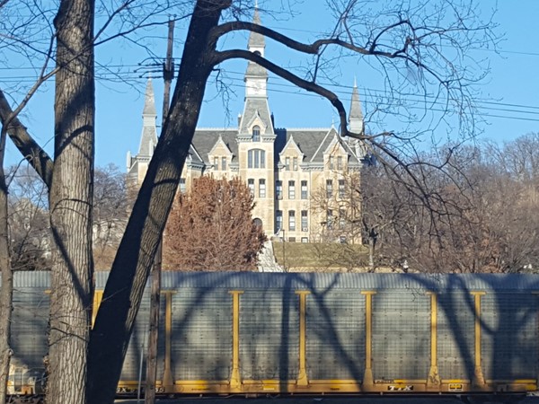 Great view of Park University from English Landing Park