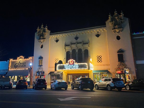 The beautiful Granada Theatre in downtown Emporia