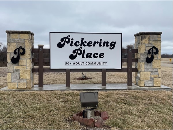 Pickering Place entrance sign 