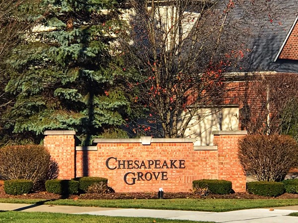 Chesapeake Grove entrance at Square Lake Road, east of John R Road