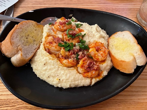 Shrimp and Grits at The Oyster Bar