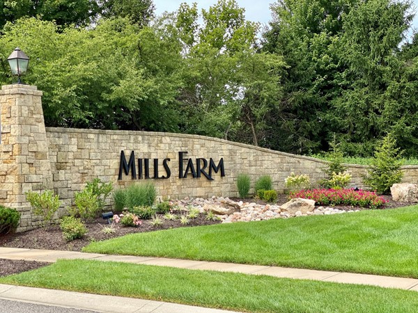 Mills Farm neighborhood entrance 