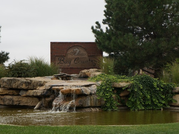 Look for this Bay Country entry monument and beautiful new homes aren't far away