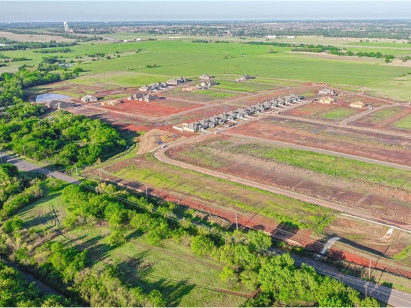 Aerial view of the development 