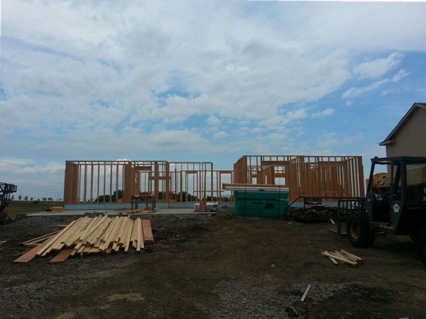 Home being built at Pine View Estates in Ankeny Iowa.  One of Ankeny's newest developments.