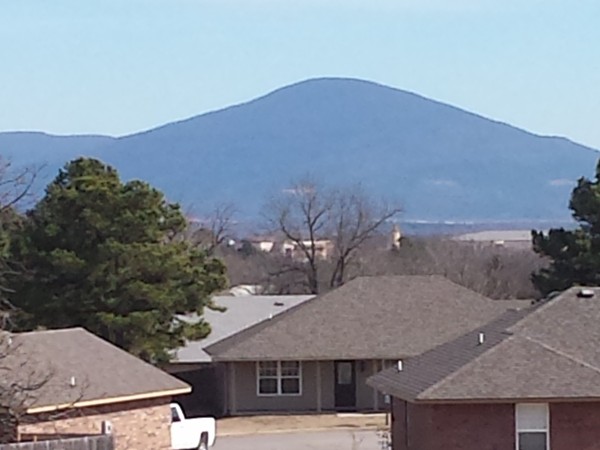 Great view of Sugarloaf Mountain from Poteau's Country Meadows Estates