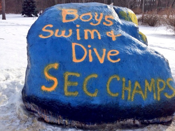 CHS Boys Swim and Dive SEC Champs! I want to wish the best to our State swimmers next weekend