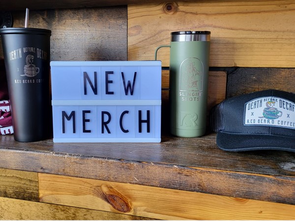 New Merch at Red Beard Coffee