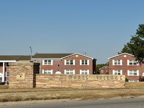 Maple Village neighborhood sign